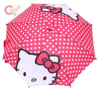 Sarino Hello Kitty Kids Umbrella Big Face w/Polka Dots  
