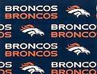 Cotton Denver Broncos Blue NFL Pro Football Team Sports Fabric Print 