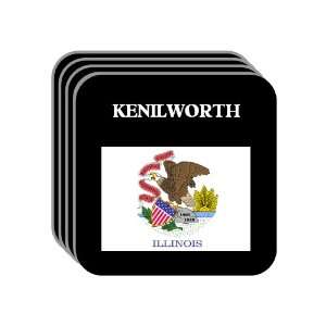  US State Flag   KENILWORTH, Illinois (IL) Set of 4 Mini 