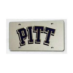    PITTSBURGH PANTHERS (SILVER) LASER CUT AUTO TAG