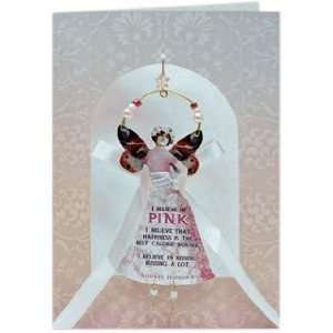  Lainis Ladies Greeting Card W / Ornament   PINK   LL67177 