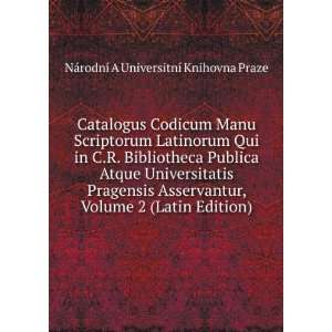   Latin Edition) NÃ¡rodnÃ­ A UniversitnÃ­ Knihovna Praze Books