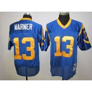  Kurt Warner St. Louis Rams Throwback Blue Stitched Jersey 