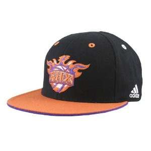 adidas Phoenix Suns Black Crown Team Kolors Fitted Hat  