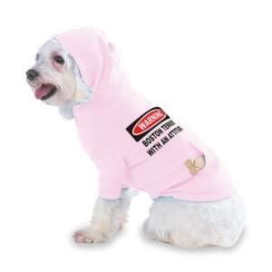 Warning Boston Terrier with an attitude Hooded (Hoody) T 