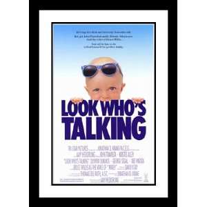 Look Whos Talking 20x26 Framed and Double Matted Movie Poster   Style 