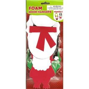  Christmas Foam Door Hangers Craft Kit   Snowman & Santa 