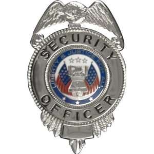 Security Officer Badge Large Eagle   Silver