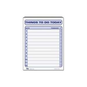  Things To Do Today Pad,8 1/2x11,100/SHT,WE/BE Print Qty 