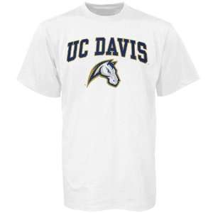  UC Davis Aggies White Bare Essentials T shirt Sports 