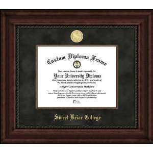 Sweet Briar College Vixens   Gold Medallion   Suede Mat   Mahogany 