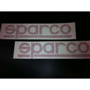  2 X Sparco Racing Decal Sticker (New) Red Size 8x1.8 
