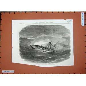   1856 H.M.S Dido Hurricane Raieta Society Islands Sea