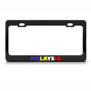  Malaysia Flag Country Metal license plate frame Tag Holder 