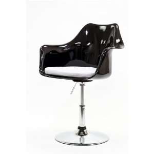  Lexington Modern Zvauni Hydraulic Swivel Arm Chair, White 