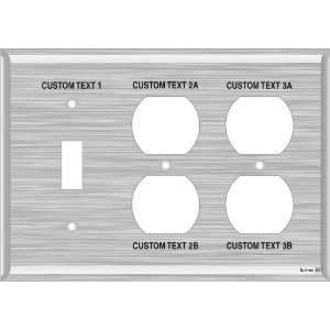  Engraved Switchplate with Light Switch Labels 1 Toggle 2 