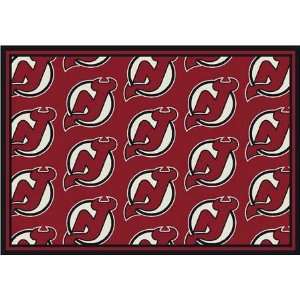  NHL Team Repeat Rug   New Jersey Devils