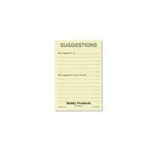  Suggestion Box Cards, Yellow, 50 4 x6 Cards/pack Office 