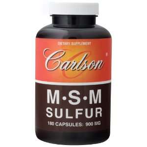 Carlson Laboratories   Msm Sulfur, 1000 mg, 180 capsules 