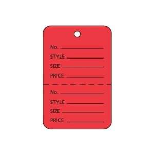  Red Unstrung Price Tags   1 1/4W X 1 7/8H Office 