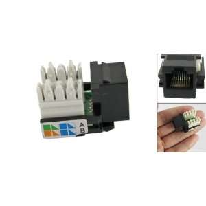   Gino CAT5e RJ45 Module Socket in LAN ADSL Network Black Electronics