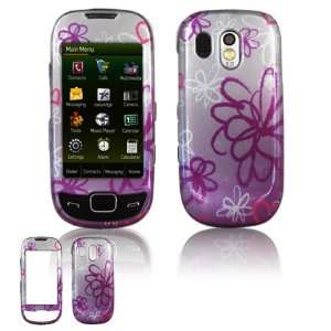 Squiggly Flowers Design Hard 2 Pc Snap On Faceplate Case + LCD Screen 