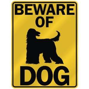    BEWARE OF  AFGHAN HOUND  PARKING SIGN DOG