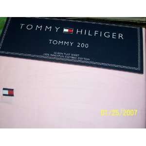  Tommy Hilfiger Pink Tommy 200 Queen Flat Sheet