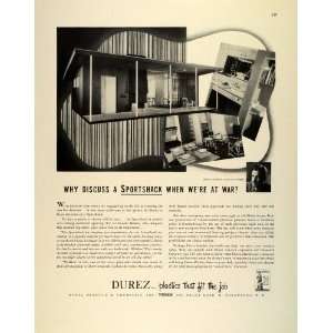  1942 Ad Sportshack Donald Deskey Industrial Designer Durez 