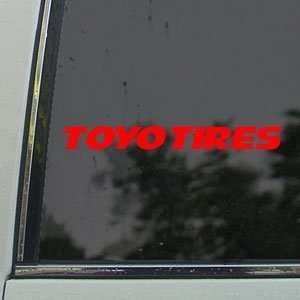  Toyo Tires Red Decal Truck Bumper Window Vinyl Red Sticker 