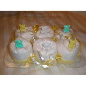  Neutral Bear Diaper Cupcakes 