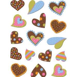  Dots On Chocolate Hearts Stickers Toys & Games
