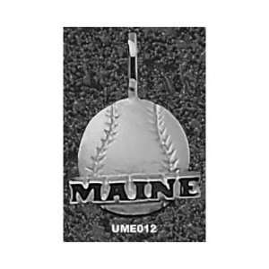  University of Maine Baseball Pendant (Silver) Sports 