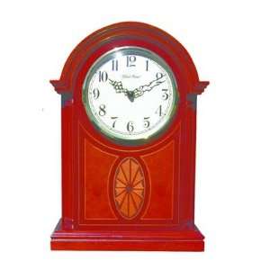   Barrister Styled Jewelry Box Mantel Clock in Mahogany