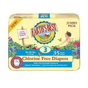 Diapers, Chlor Free, Size 3, 35 ct ( Value Multi pack of EIGHT(8) x 4 