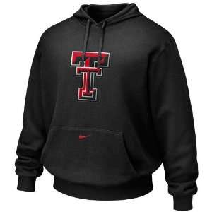  Nike Texas Tech Red Raiders Black Tackle Twill Logo Hoody 