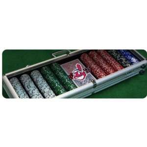 Cleveland Indians 500 Piece Poker Game Set  Sports 