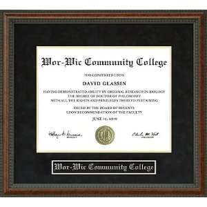  Wor Wic Community College Diploma Frame