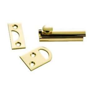   Bolt for Flush or Recessed Doors. 3 inches long, bright brass finish