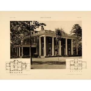  1915 Print A.L. Brooks Mansion Greensboro North Carolina 