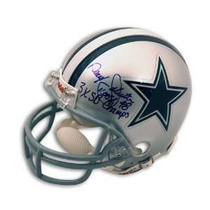  Daryl Johnston Autographed/Hand Signed Dallas Cowboys Mini 