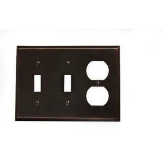  Deco Style Oil Rubbed Bronze 3 Gang Wall Plate   Two 