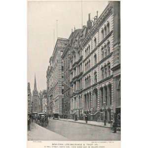  1893 Print New York Life Insurance Trust Building NYC 