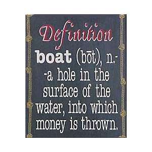  Definition Boat Wooden Sign
