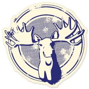 Moose hunting vinyl window bumper sticker 4 in x 4 in