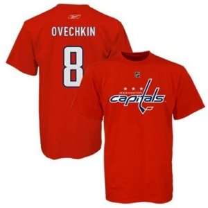   Capitals #8 Alex Ovechkin Name & Number Tshirt