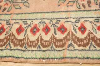Vintage Muted Floral Anatolian Turkish Wool Oriental Area Rug Carpet 