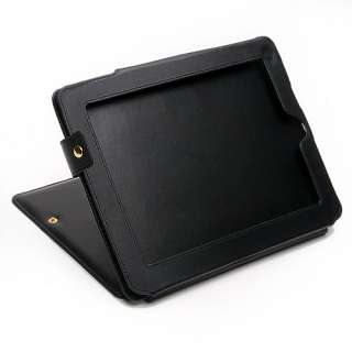 Black Leather Flip Case Cover Stand Pouch for iPad 1st  