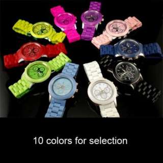 Candy colored Mens Women Ladies Wrist Watch 10 Colors  