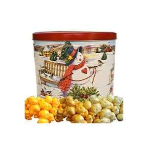 Country Snowman   2 Gallon Holiday Gift Tin  Grocery 
